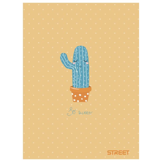 ŠOLSKI ZVEZEK STREET SWEET A4 BREZČRTEN, 54 LISTOV, SORT