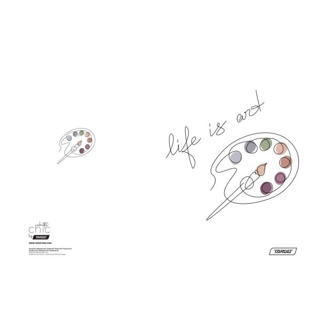 ŠOLSKI ZVEZEK TARGET A4 80L ČRTE WHITE CHIC 28215