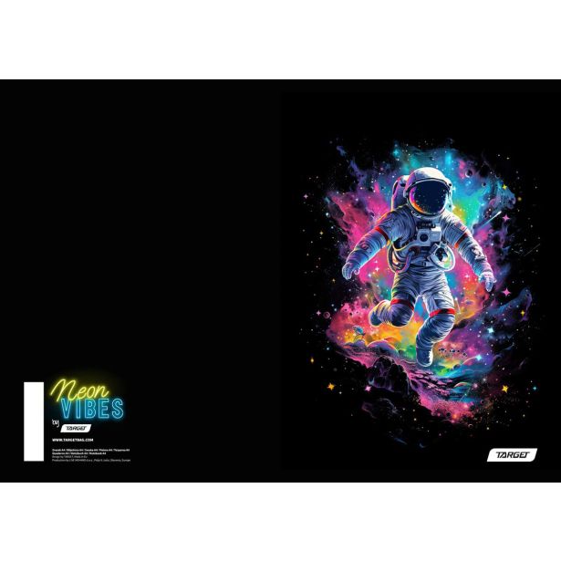 ŠOLSKI ZVEZEK TARGET A4 80L KARO NEON VIBES 28916