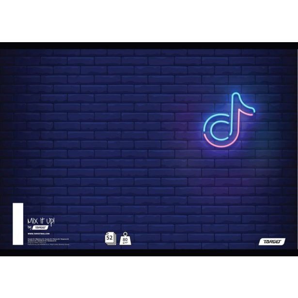 ŠOLSKI ZVEZEK TARGET A4 BREZČRTEN MIX IT UP! 27446