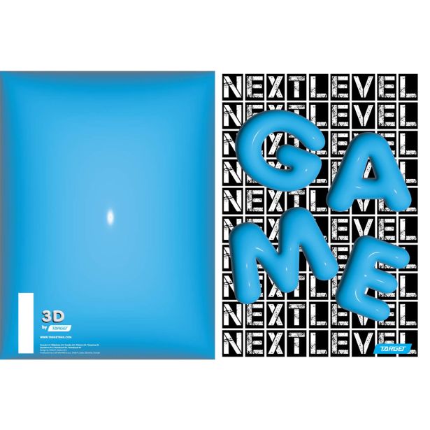 ŠOLSKI ZVEZEK TARGET A4 BREZČRTNI 3D 28905 52 L