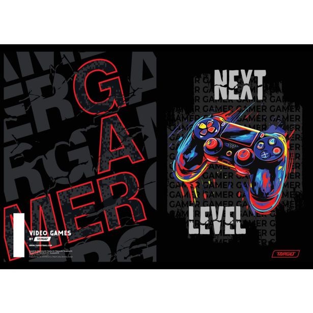 ŠOLSKI ZVEZEK TARGET A4 BREZČRTNI GAMER 28893 52L