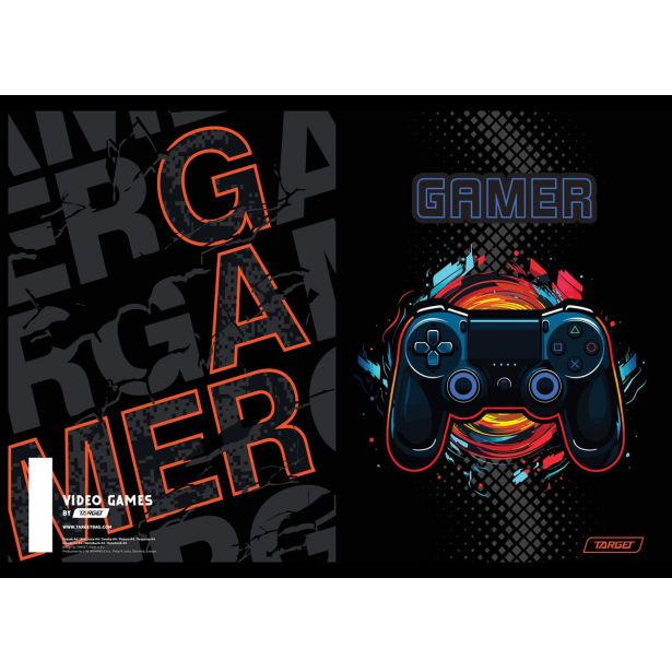 ŠOLSKI ZVEZEK TARGET A4 BREZČRTNI GAMER 28893 52L