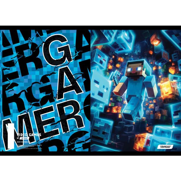 ŠOLSKI ZVEZEK TARGET A4 BREZČRTNI GAMER 28893 52L