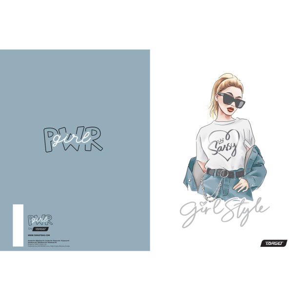 ŠOLSKI ZVEZEK TARGET A4 BREZČRTNI GIRL POWER 28181 52L