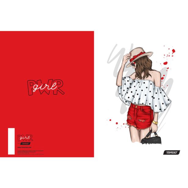 ŠOLSKI ZVEZEK TARGET A4 BREZČRTNI GIRL POWER 28181 52L