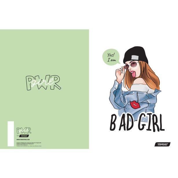 ŠOLSKI ZVEZEK TARGET A4 BREZČRTNI GIRL POWER 28181 52L