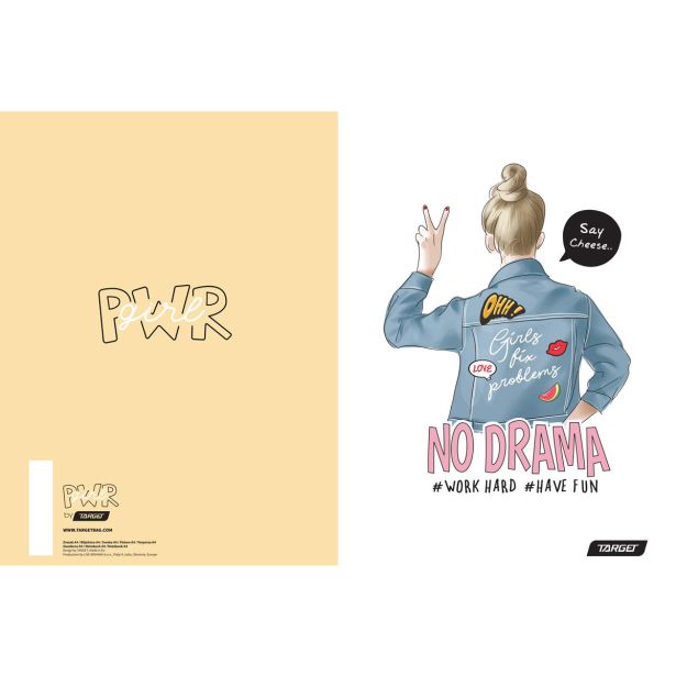 ŠOLSKI ZVEZEK TARGET A4 BREZČRTNI GIRL POWER 28181 52L