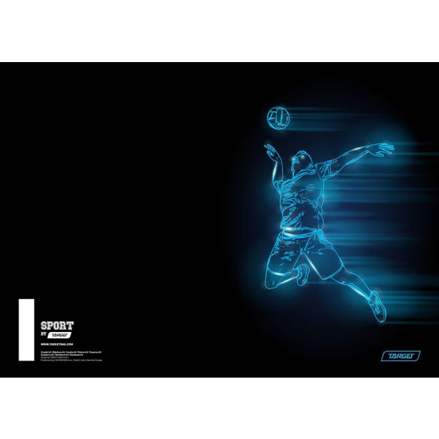 ŠOLSKI ZVEZEK TARGET A4 BREZČRTNI SPORT 27875 52L