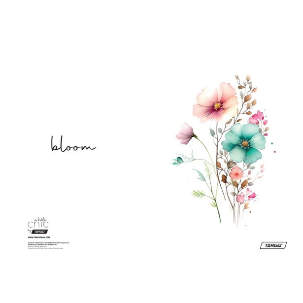 ŠOLSKI ZVEZEK TARGET A4 BREZČRTNI WHITE CHIC 28175 52L