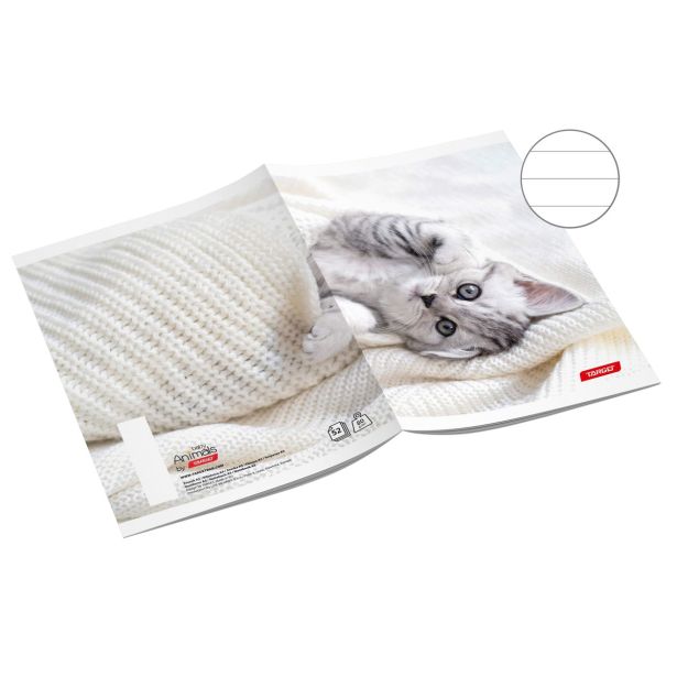 ŠOLSKI ZVEZEK TARGET A4 ČRTAST ANIMAL BABY 26060