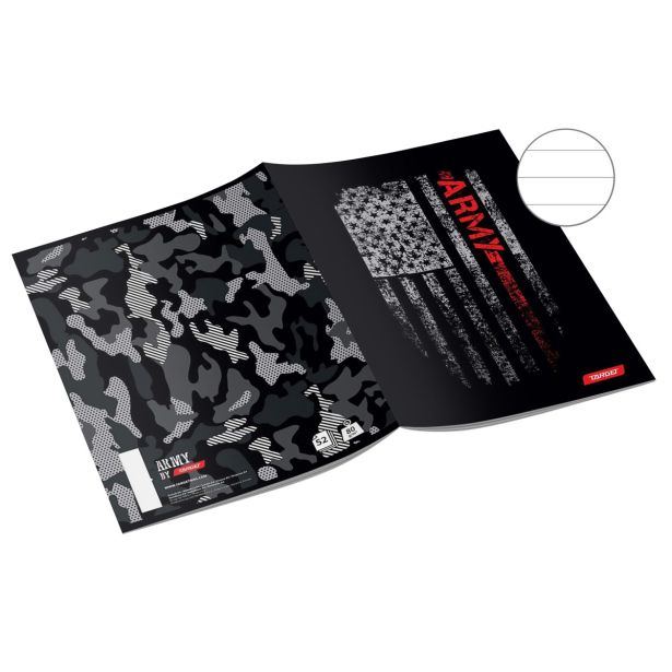 ŠOLSKI ZVEZEK TARGET A4 ČRTAST Z ROBOM ARMY 26871