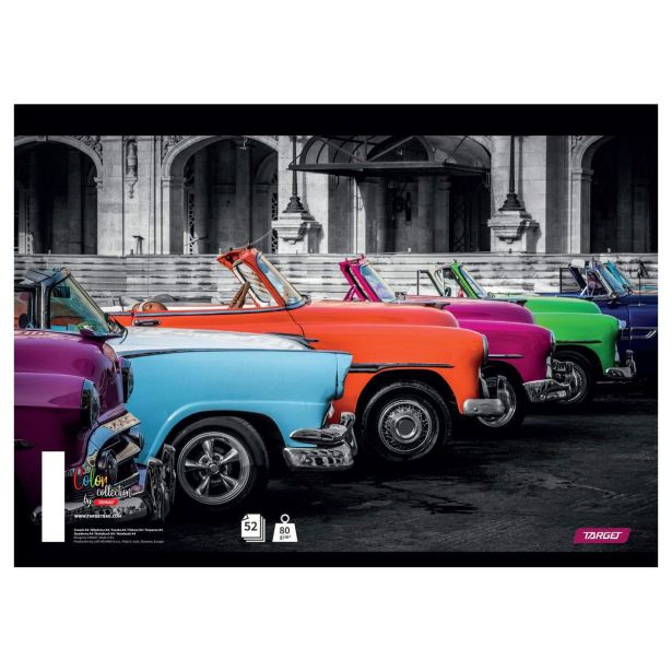 ŠOLSKI ZVEZEK TARGET A4 ČRTAST BREZ ROBA COLOR COLLECTION 27866