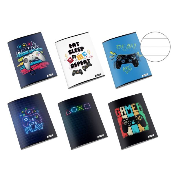 ŠOLSKI ZVEZEK TARGET A4 ČRTAST VIDEO GAMES 27877