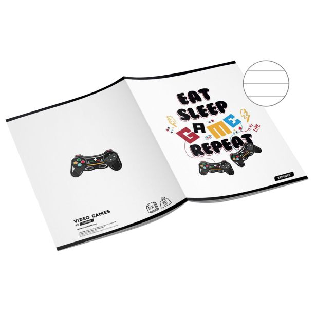 ŠOLSKI ZVEZEK TARGET A4 ČRTAST VIDEO GAMES 27877