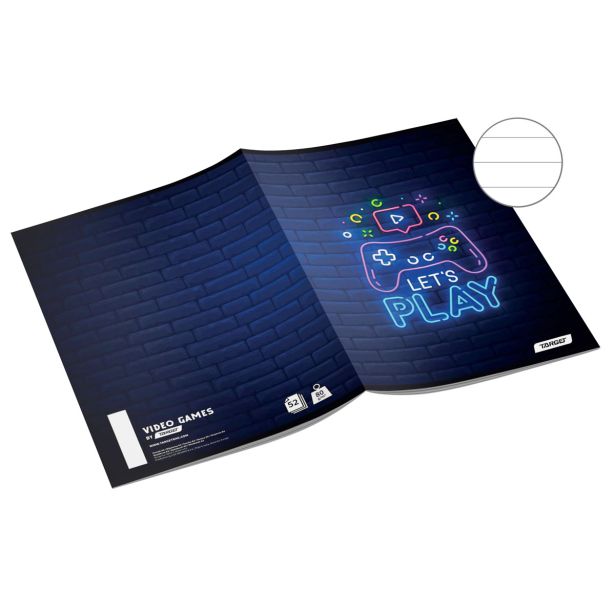ŠOLSKI ZVEZEK TARGET A4 ČRTAST VIDEO GAMES 27877