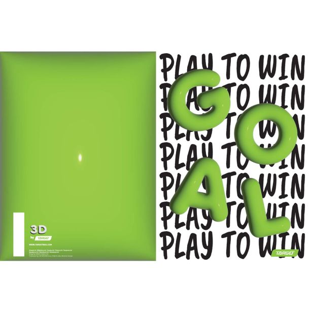 ŠOLSKI ZVEZEK TARGET A4 ČRTE 3D 28903