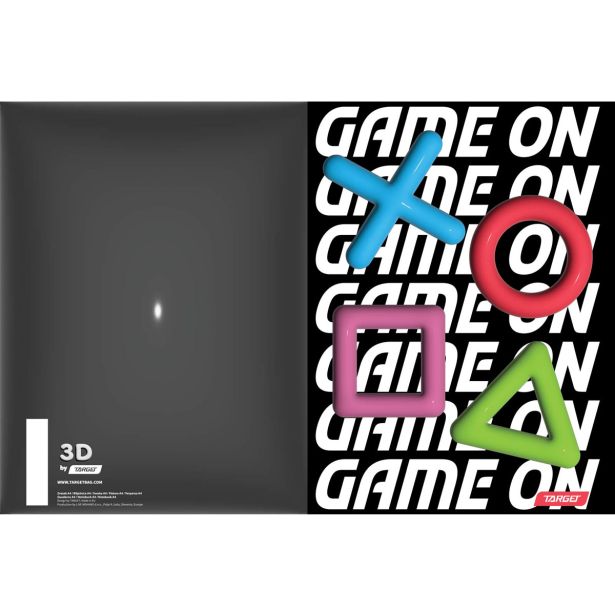 ŠOLSKI ZVEZEK TARGET A4 ČRTE 3D 28903