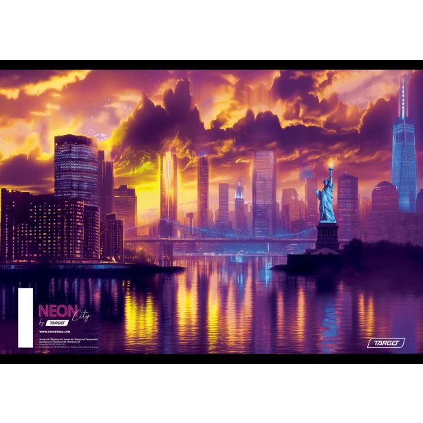 ŠOLSKI ZVEZEK TARGET A4 ČRTE CITY NEON 28930