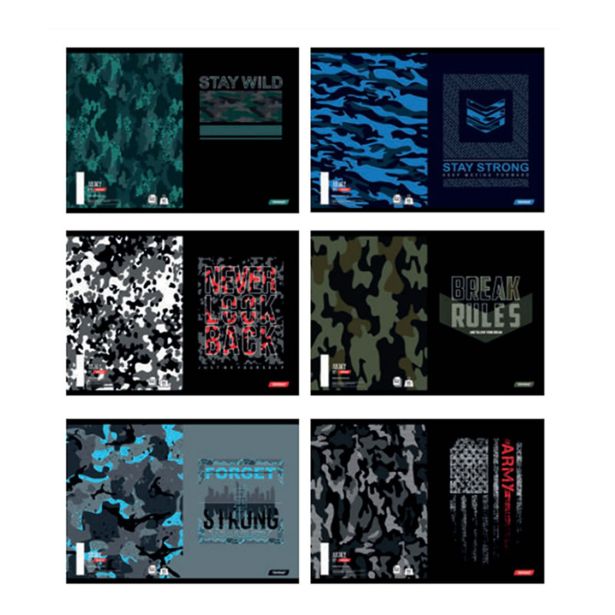 ŠOLSKI ZVEZEK TARGET A4 KARO ARMY 26872