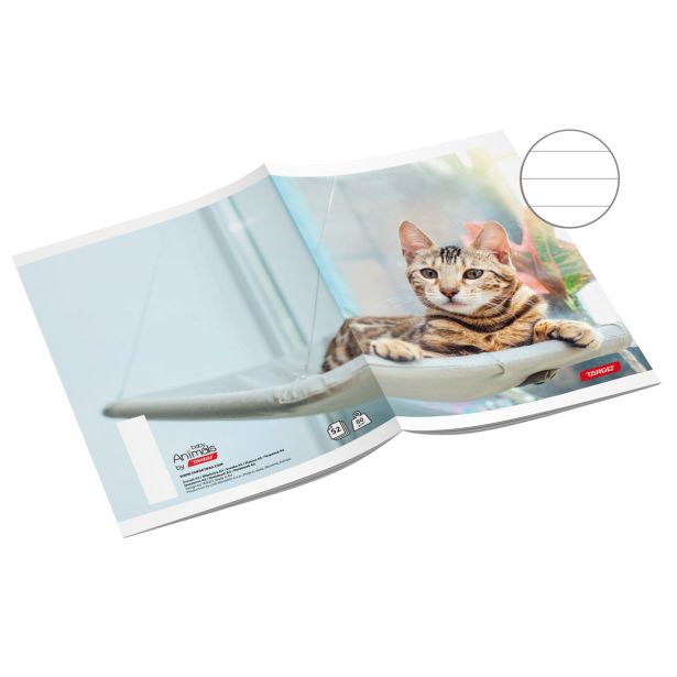 ŠOLSKI ZVEZEK TARGET A5 ČRTAST ANIMAL BABY 26058
