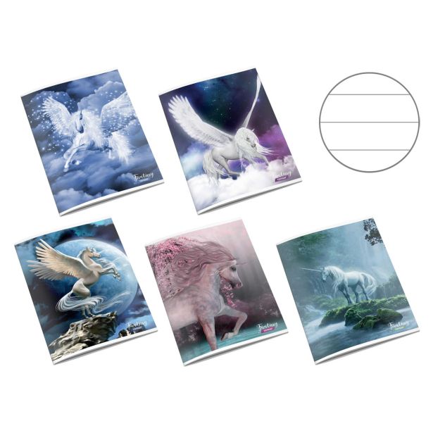 ŠOLSKI ZVEZEK TARGET A5 ČRTAST FANTASY 27015