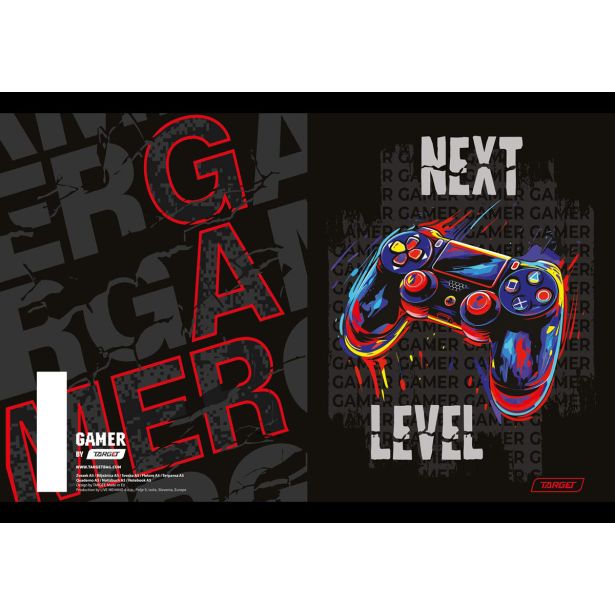ŠOLSKI ZVEZEK TARGET A5 ČRTE GAMER 28889