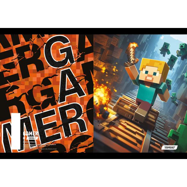 ŠOLSKI ZVEZEK TARGET A5 ČRTE GAMER 28889