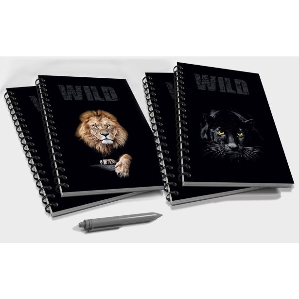 ŠOLSKI ZVEZEK TARGET SPIRALNI A4 ČRTAST ANIMAL WILD 26869