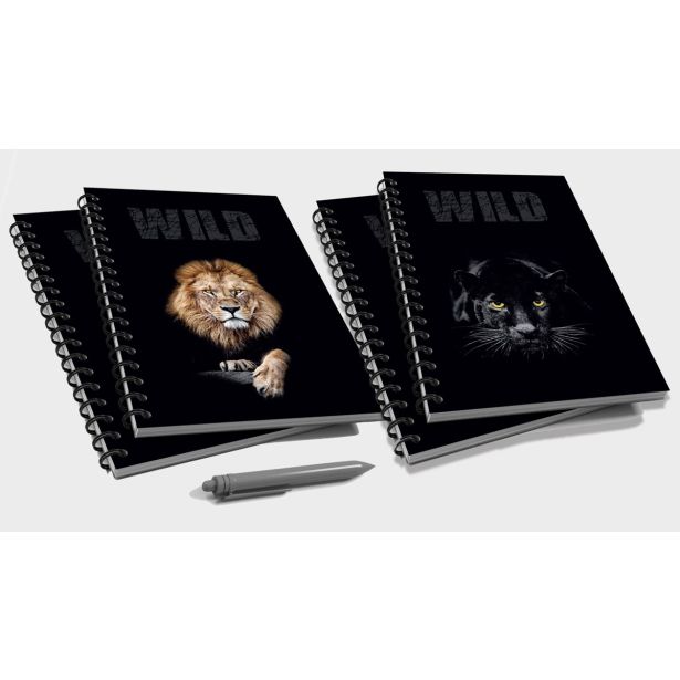 ŠOLSKI ZVEZEK TARGET SPIRALNI A4 ČRTAST ANIMAL WILD 26869