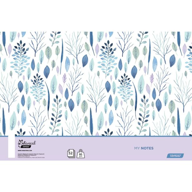 ŠOLSKI ZVEZEK TARGET SPIRALNI A4 ČRTAST BOTANICAL 27881