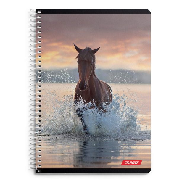 ŠOLSKI ZVEZEK TARGET SPIRALNI A4 ČRTE ANIMAL 1610