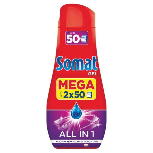DETERGENT-STROJ.POMIVANJE HENKEL SOMAT GEL ALL IN1 2X900ML