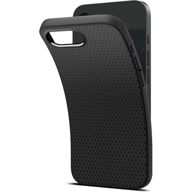 SPIGEN LIQUID AIR SILIKONSKI OVITEK ZA IPHONE 16E ČRN