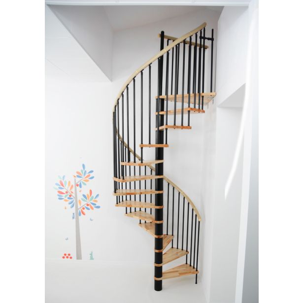 STOPNICE MINKA SPIRAL DECOR FI 160 ČRNA/BUKEV