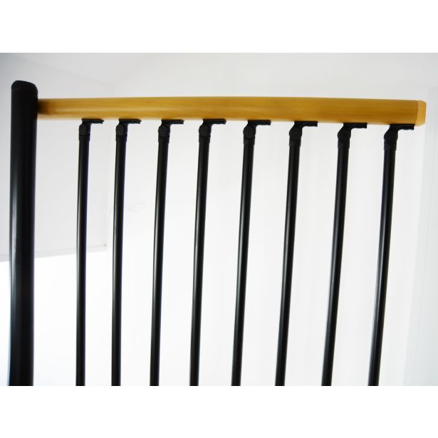 STOPNICE MINKA SPIRAL DECOR FI 160 ČRNA/BUKEV