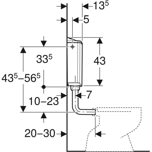 SPLAKOVALNIK, NADOMETNI GEBERIT AP116PLUS NM ALPSKO BELA