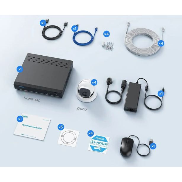 SPLETNA KAMERA REOLINK RLK8-800D4-A VARNOSTNI KOMPLET