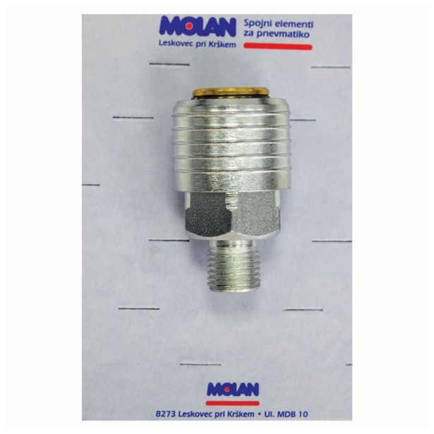 SPOJNI ELEMENT MOLAN 6.35 MM (1/4) ZN/P