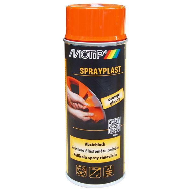 BARVNI SPREJ MOTIP SPRAYPLAST ČRNI POLMAT 400ML - FOLIJA SPREJ