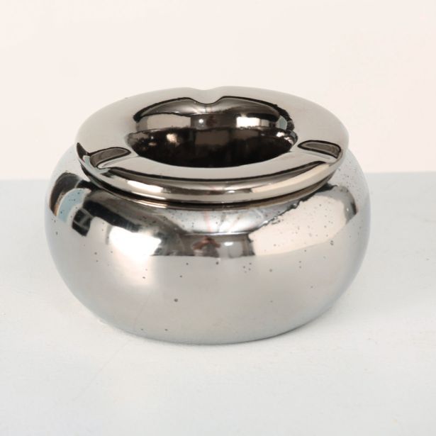 PEPELNIK, KERAMIČNI, SREBRNE BARVE