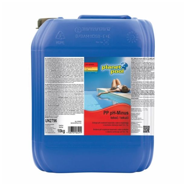 SREDSTVO ZA NEGO PLANET POOL PH-MINUS TEKOČI 10 LIT