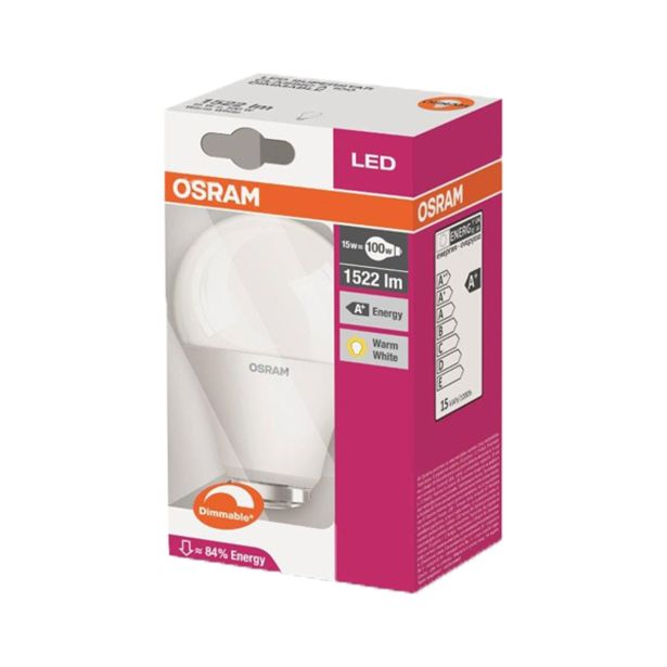 LED ŽARNICA E27 OSRAM SST CLA100 15W/827 DIM 220-240V MAT BL/1