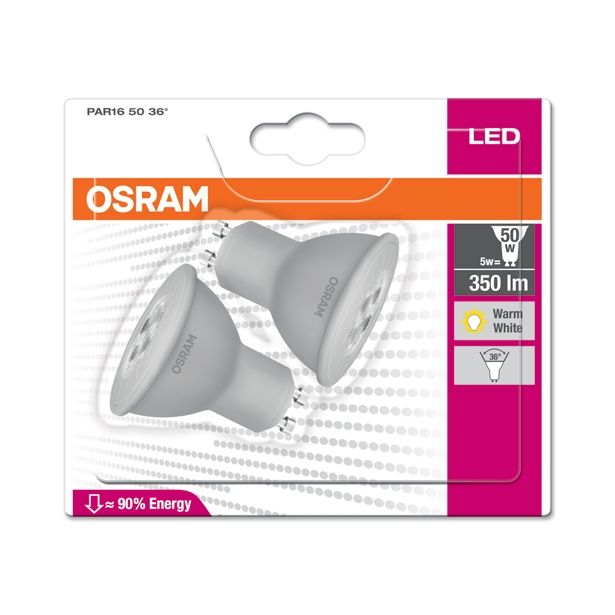RAZNA LED ŽARNICA OSRAM ST PAR16 50 36° 5W/827 220-240V GU10 BL/2