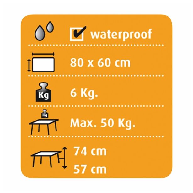 MIZA ZA KAMPIRANJE DUKDALF STABILIC 1 80X60 CM NASTAVLJIVA VIŠINA