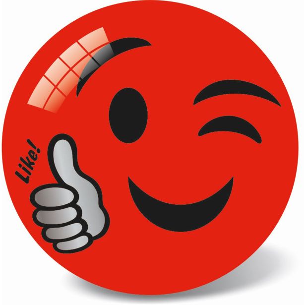 STAR ŽOGA EMOJI, SORT., 23CM