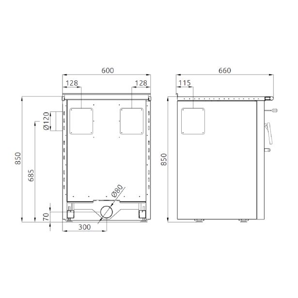 ŠTEDILNIK NA DRVA SENKO SG-60 S PEČICO INOX