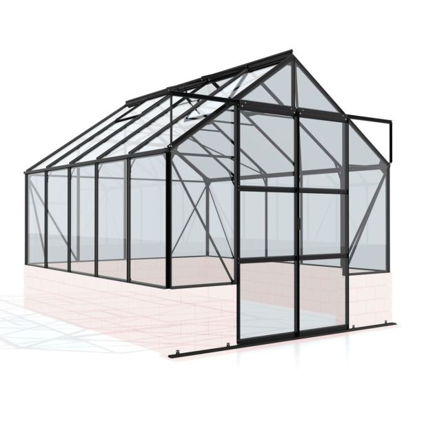 STEKLEN RASTLINJAK VITAVIA CASSANDRA 8300, ESG 3 MM ČRNA