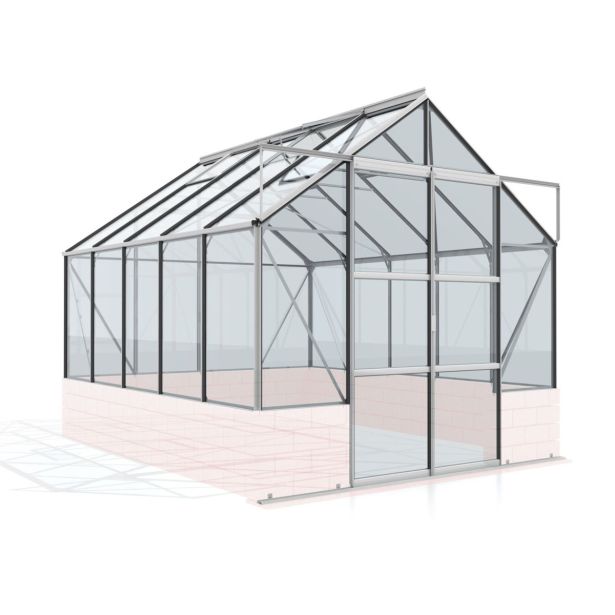 STEKLEN RASTLINJAK VITAVIA CASSANDRA 8300, ESG 3 MM ČRNA, ANODIZIRAN ALUMINIJ