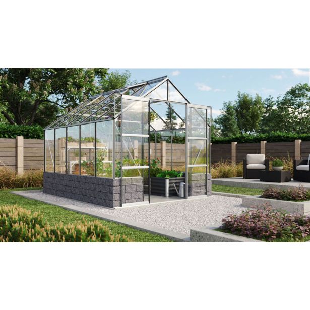 STEKLEN RASTLINJAK VITAVIA CASSANDRA 8300, ESG 3 MM ČRNA, ANODIZIRAN ALUMINIJ